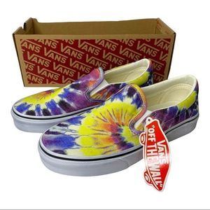 Vans Slip On Washed Tie Dye True White Shoes NWT